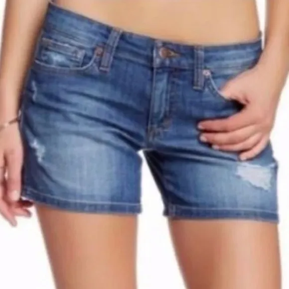 Joe’s Jeans Marylee 5” Inseam Distessed Jean Shorts Size 27 Cotton Stretch Denim