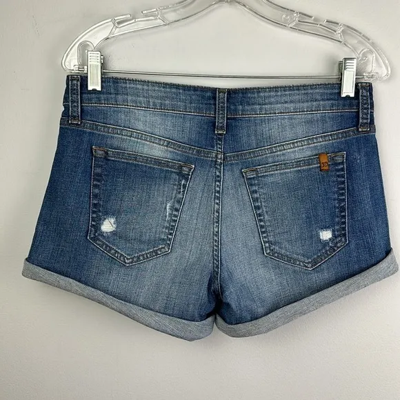 Joe’s Jeans Marylee 5” Inseam Distessed Jean Shorts Size 27 Cotton Stretch Denim