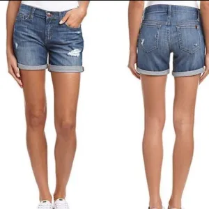 Joe’s Jeans Marylee 5” Inseam Distessed Jean Shorts Size 27 Cotton Stretch Denim