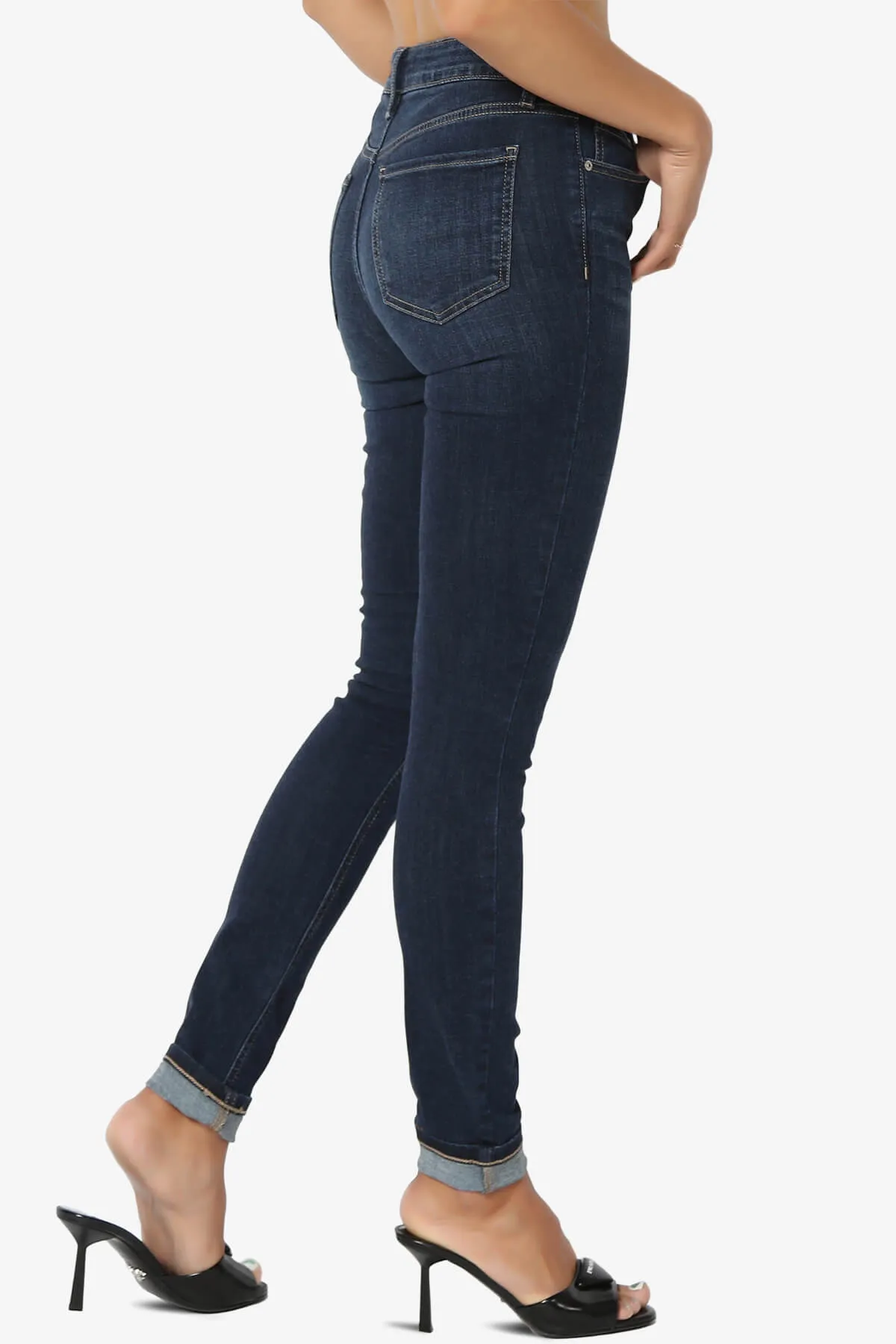 Jude Mid Rise Ankle Skinny Jeans in Bseat