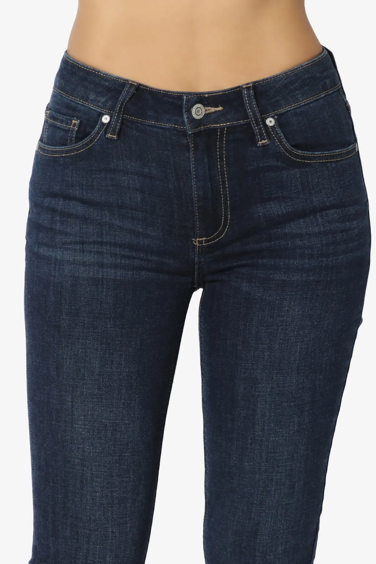 Jude Mid Rise Ankle Skinny Jeans in Bseat