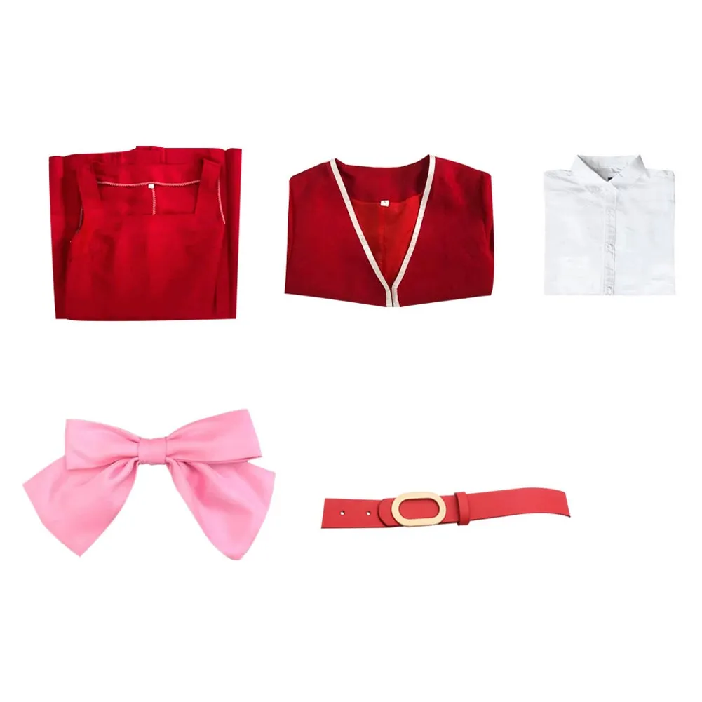 Kaii To Otome To Kamikakushi Oto Adashino Red Dress Cosplay Costume Outfits Halloween Carnival Suit