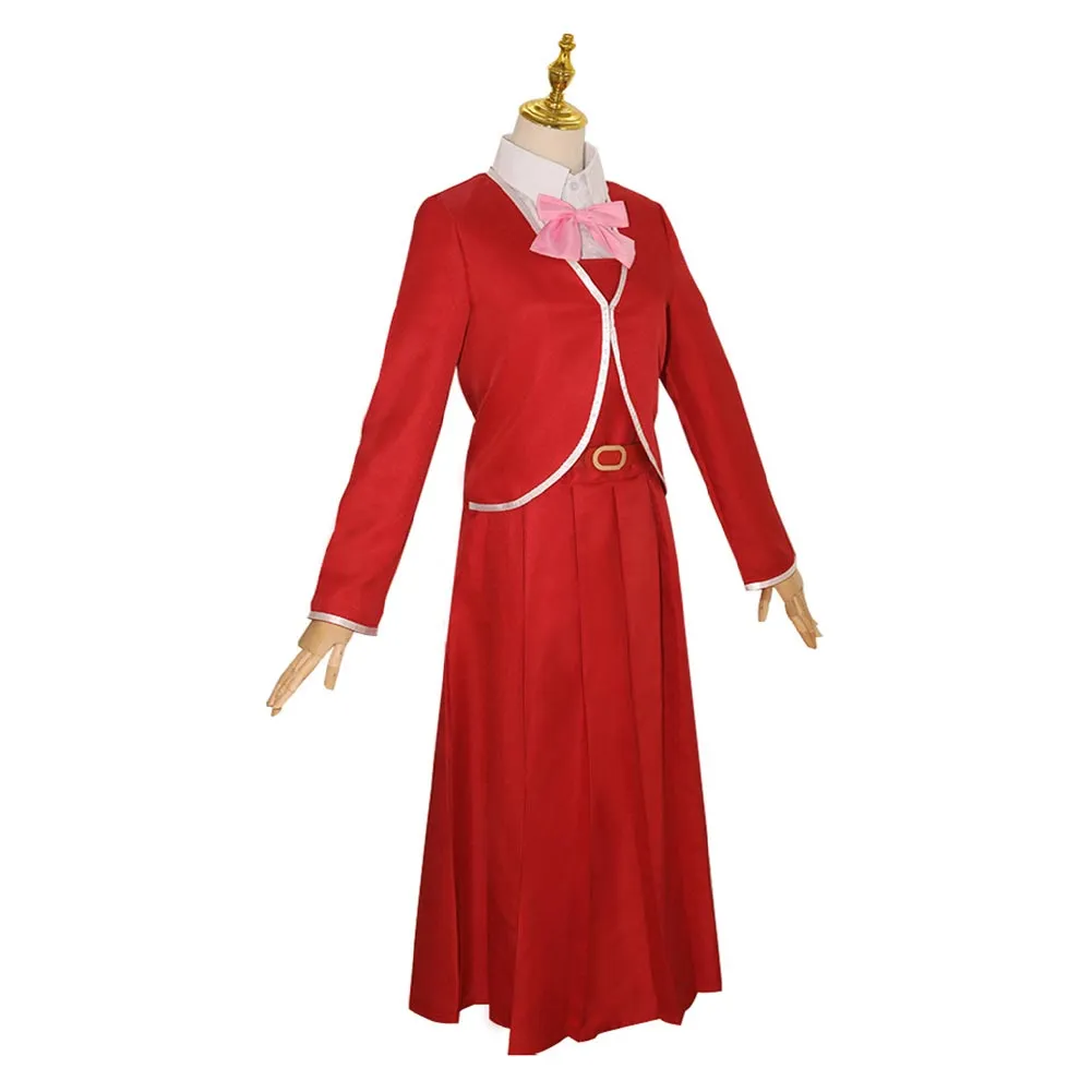 Kaii To Otome To Kamikakushi Oto Adashino Red Dress Cosplay Costume Outfits Halloween Carnival Suit
