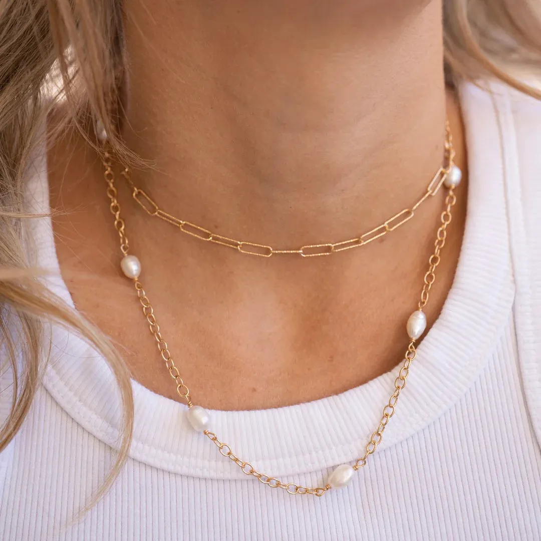 KALA PEARL NECKLACE / GOLD