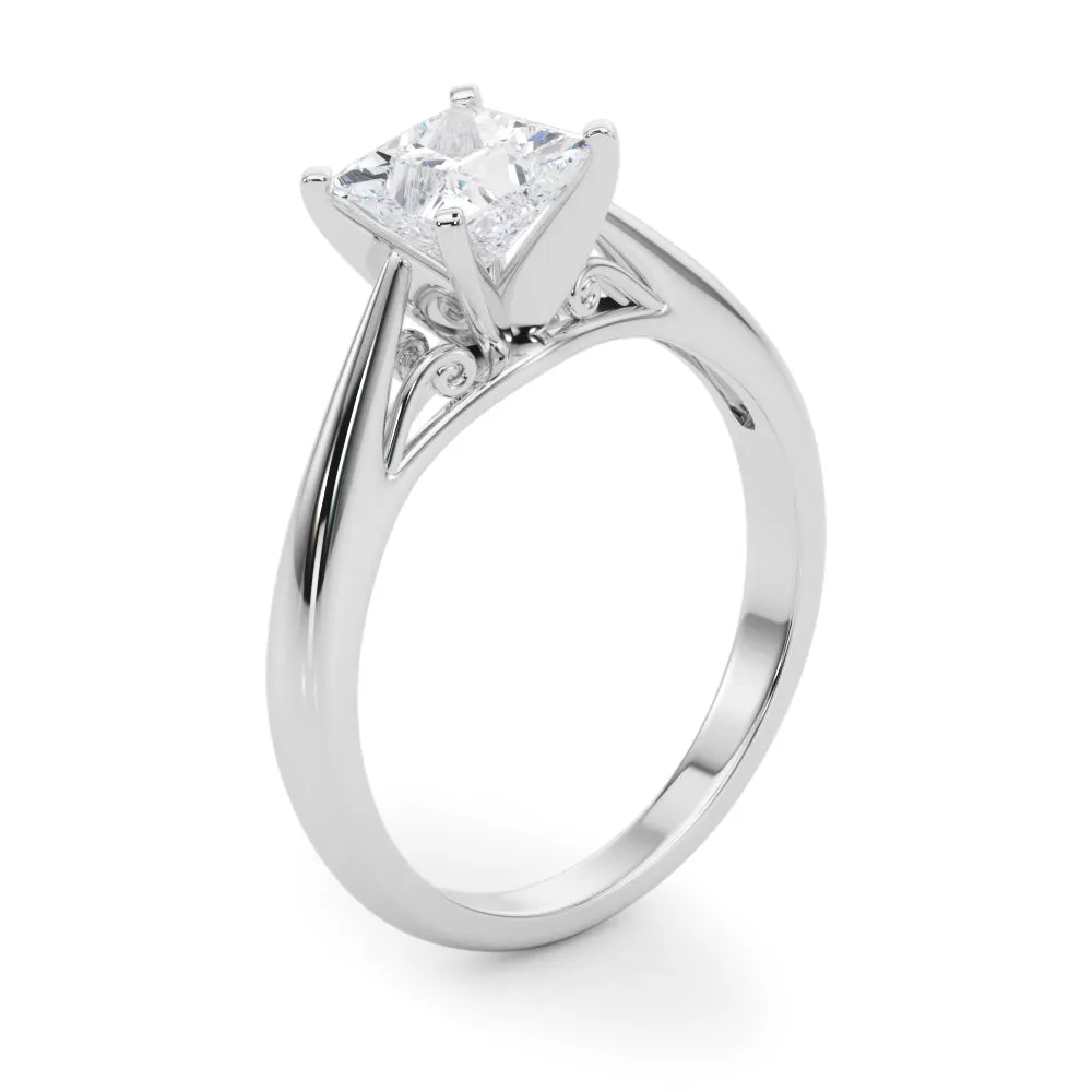 Katerina Princess Diamond Solitaire Engagement Ring
