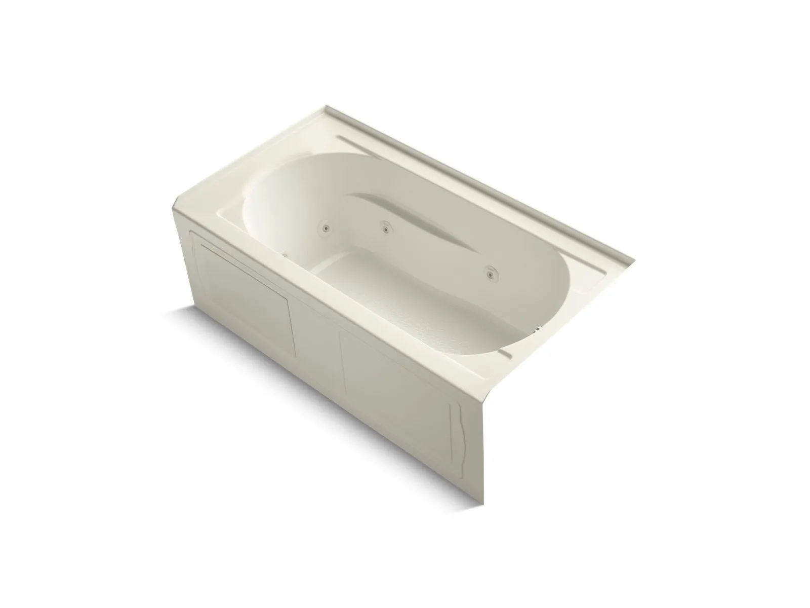 KOHLER K-1357-HR Devonshire 60" x 32" alcove heated whirlpool bath, right drain