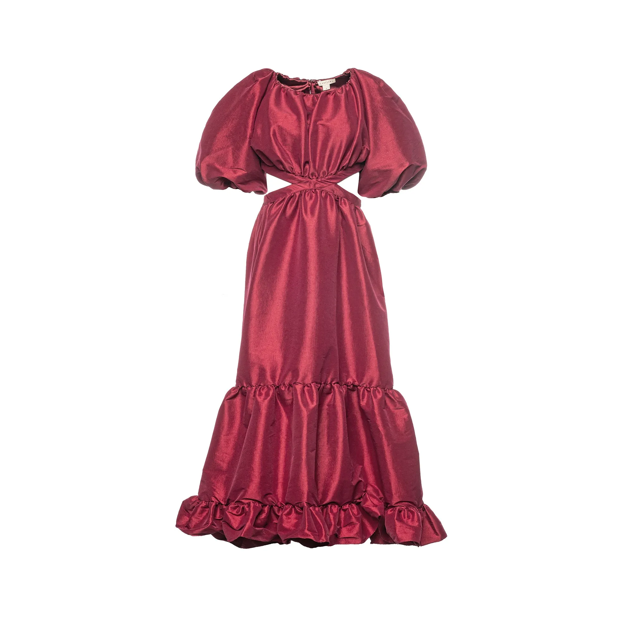 Laila Maxi Taffeta Dress Carmine