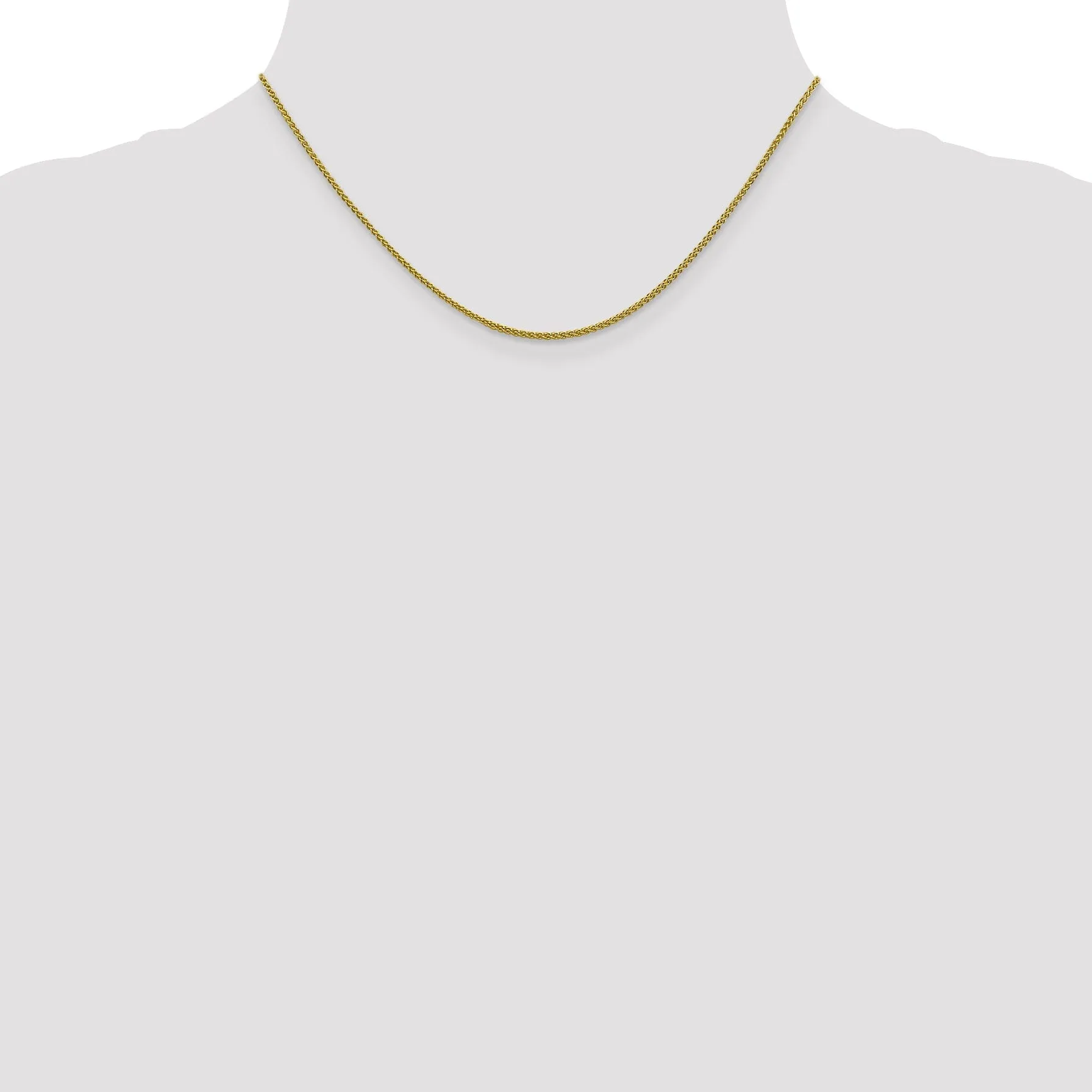 Leslie 10k Yellow Gold 1.5mm Spiga Wheat Chain