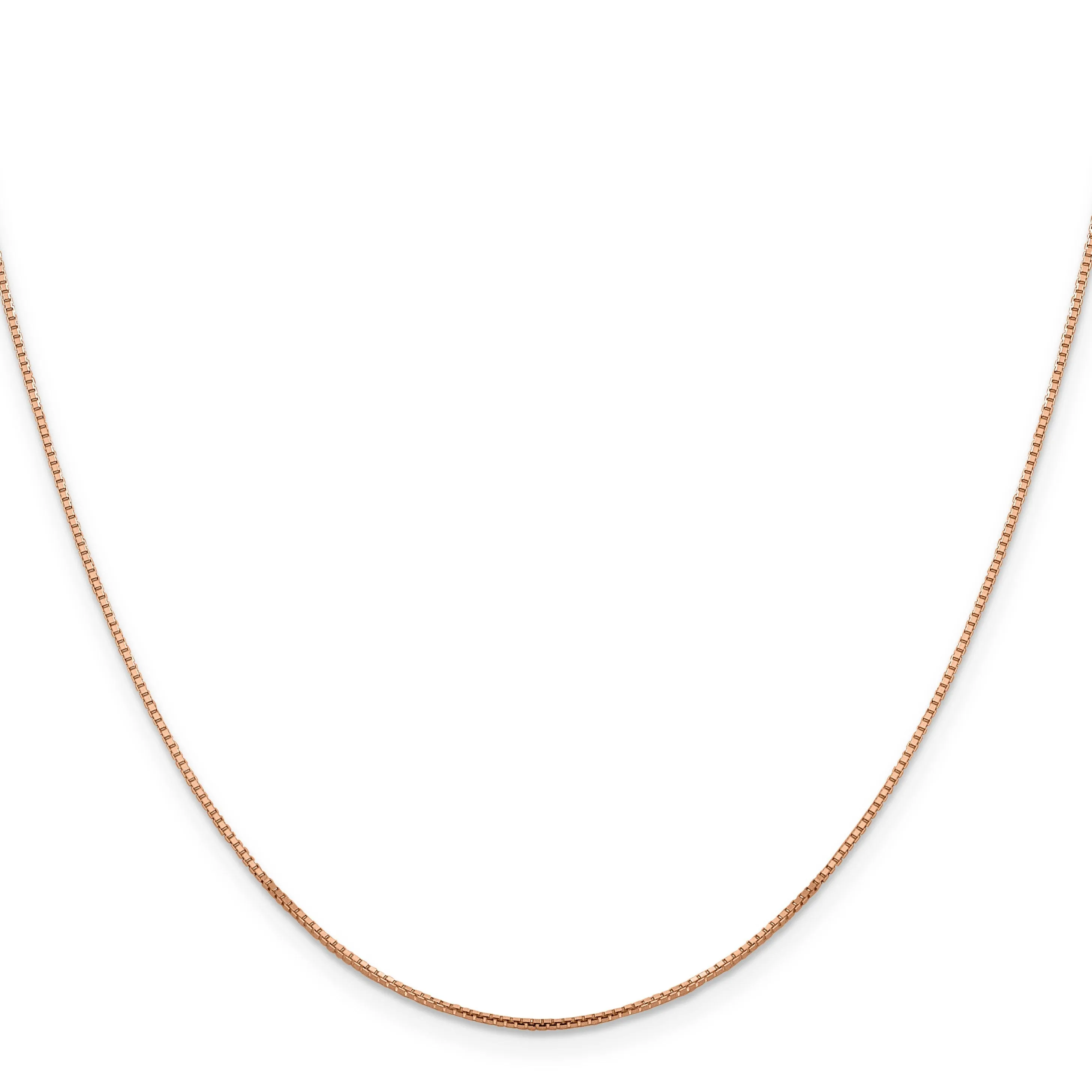 Leslie 14K Rose Gold 1 mm Octagonal Sparkle Box