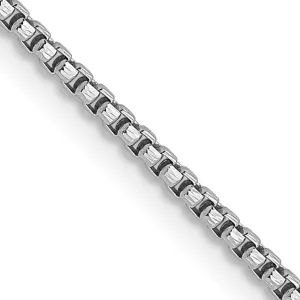 Leslie 14K White Gold 1.1 mm Sparkle Round Box