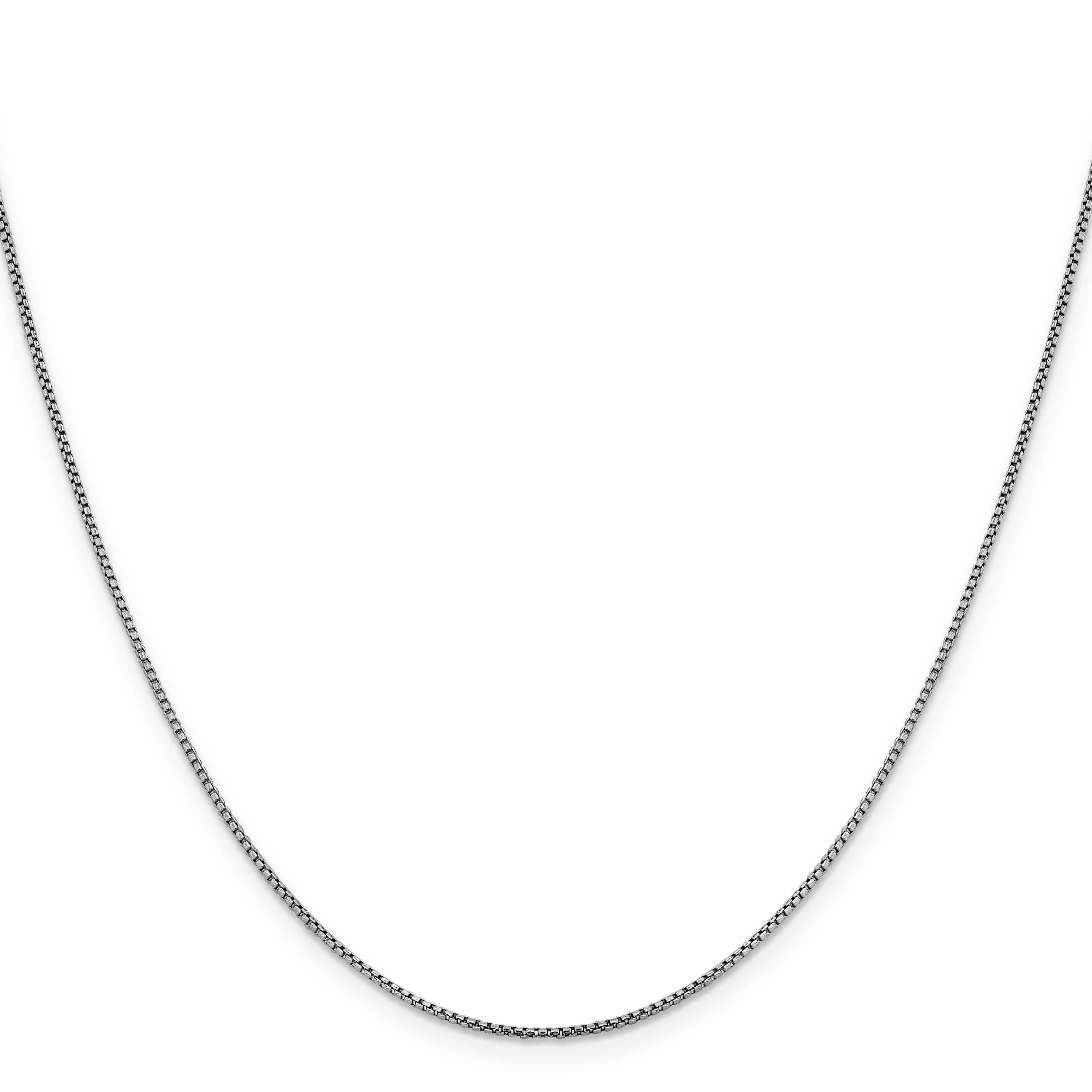Leslie 14K White Gold 1.1 mm Sparkle Round Box
