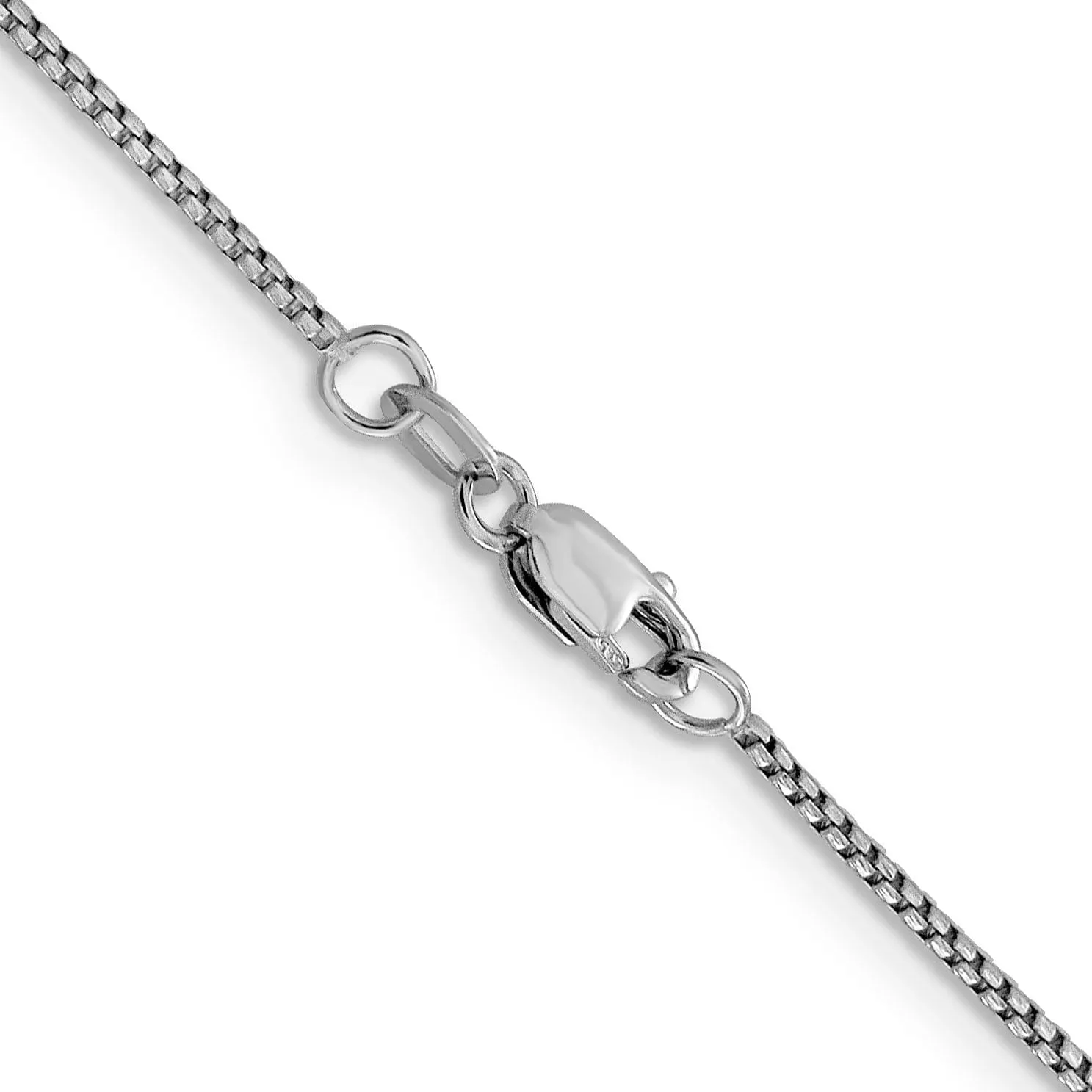 Leslie 14K White Gold 1.1 mm Sparkle Round Box