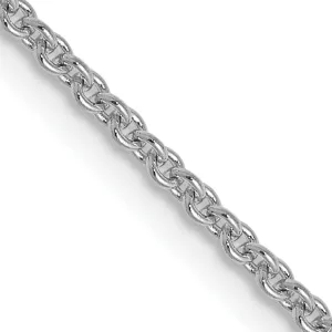 Leslie 14K White Gold 1.4 mm Round Cable Chain