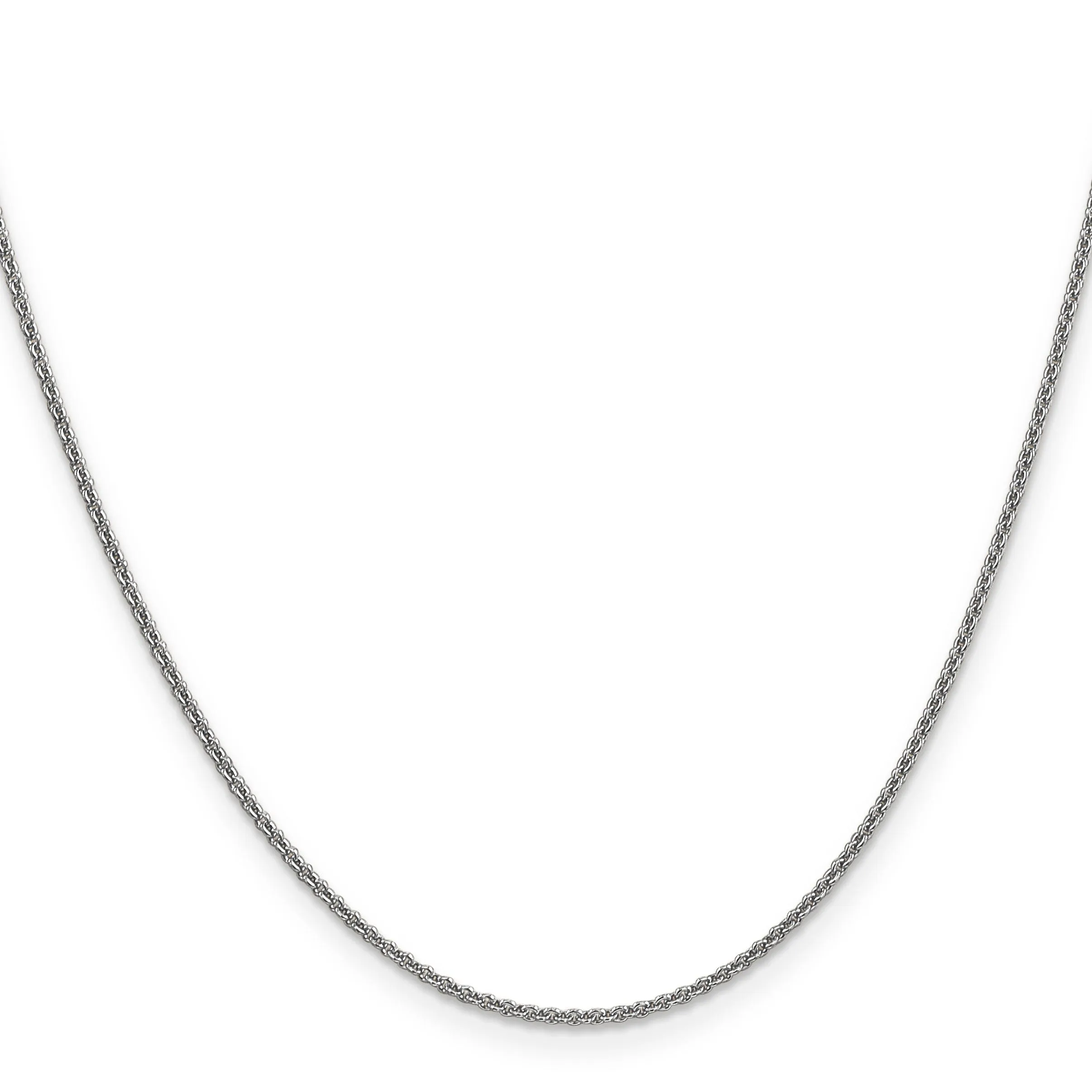Leslie 14K White Gold 1.4 mm Round Cable Chain