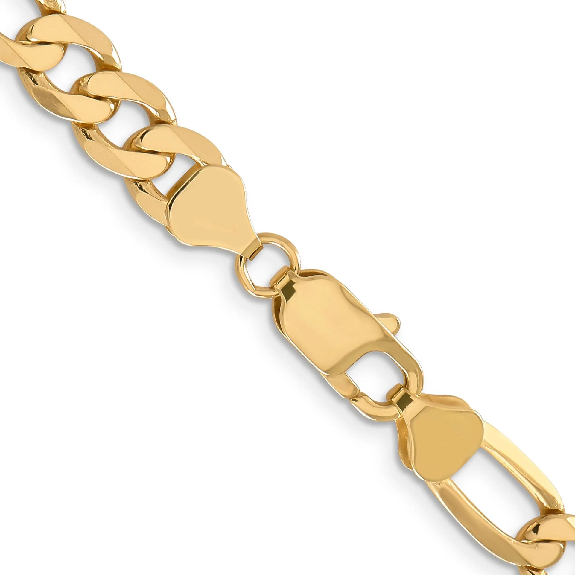 Leslie 14k Yellow Gold 7.5m Flat Figaro Chain