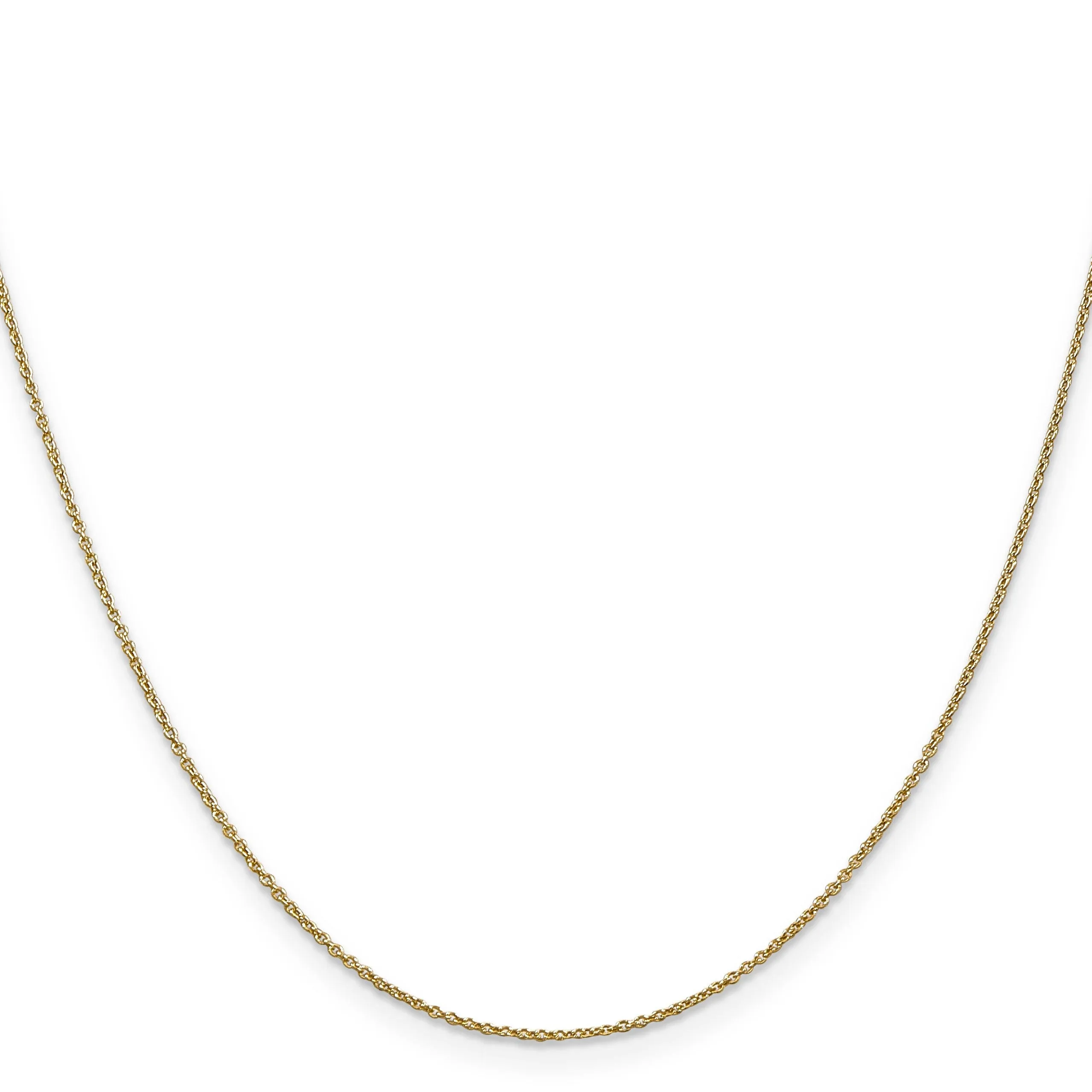 Leslie 14k Yellow Gold .9 mm Round Cable Chain