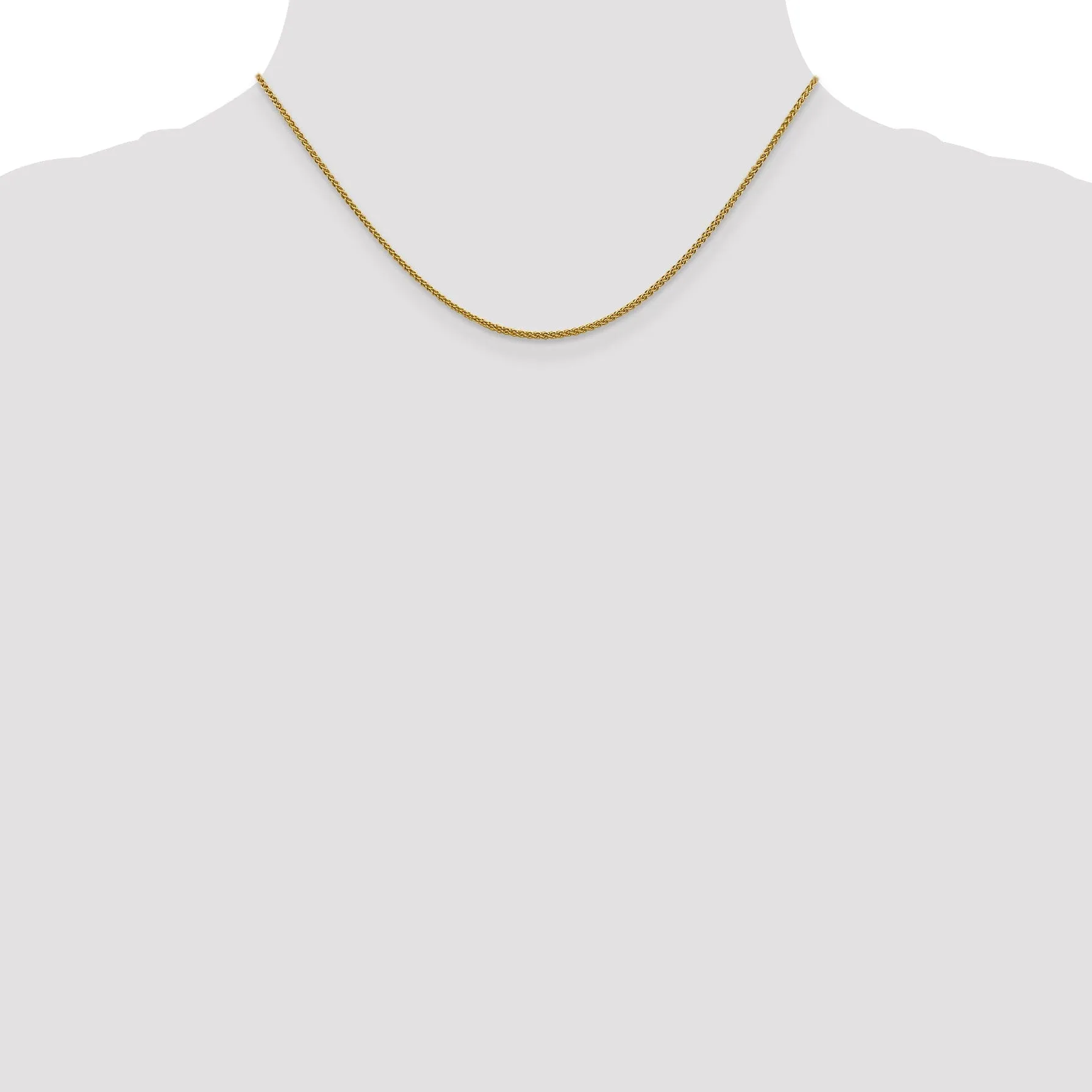 Leslies 14k Yellow Gold 1.5mm Spiga Wheat Chain