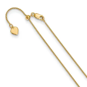 Leslies Silver 1 mm Gold Adjustable Spiga Chain