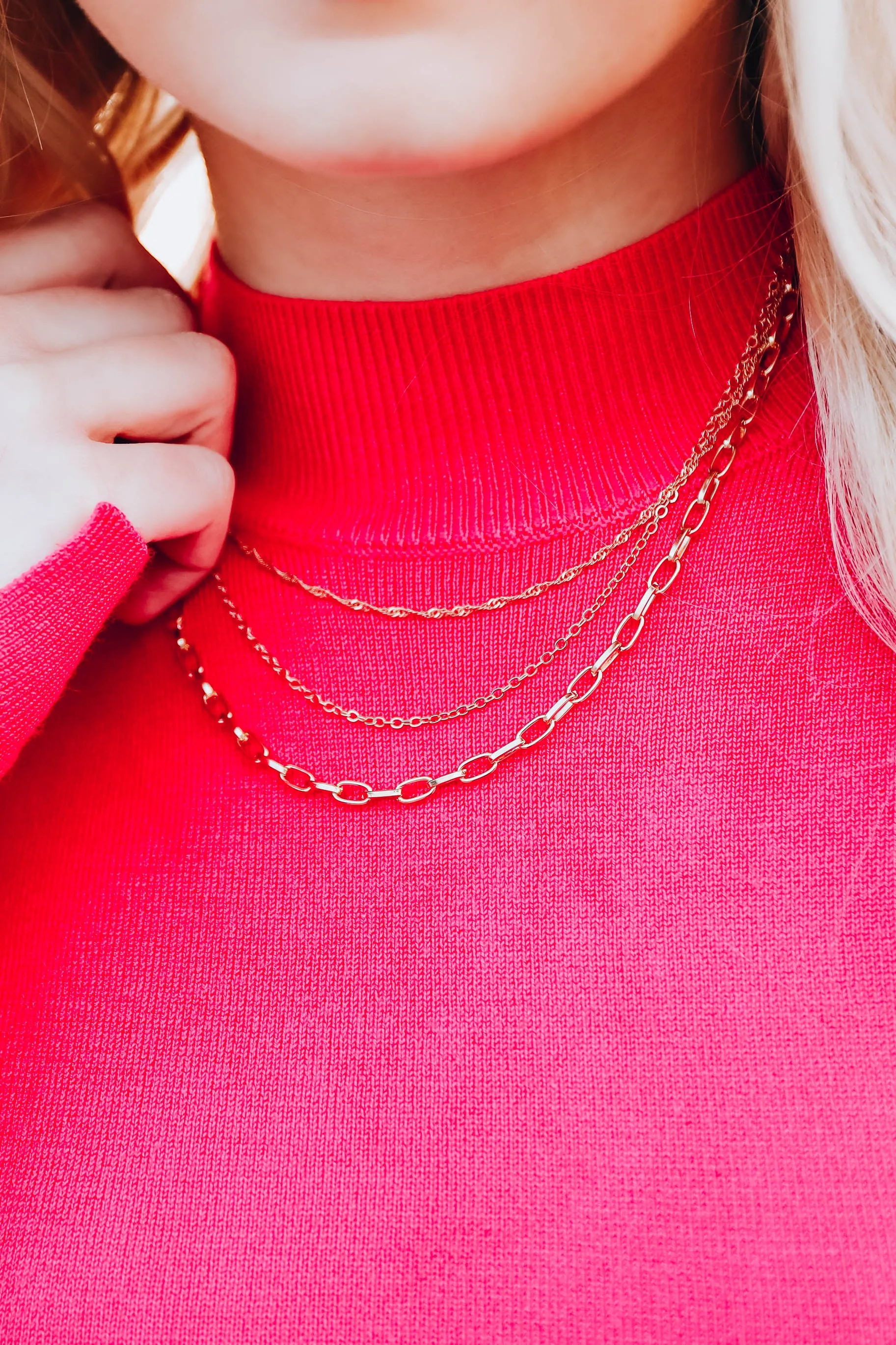Level Up Layered Necklace - Gold