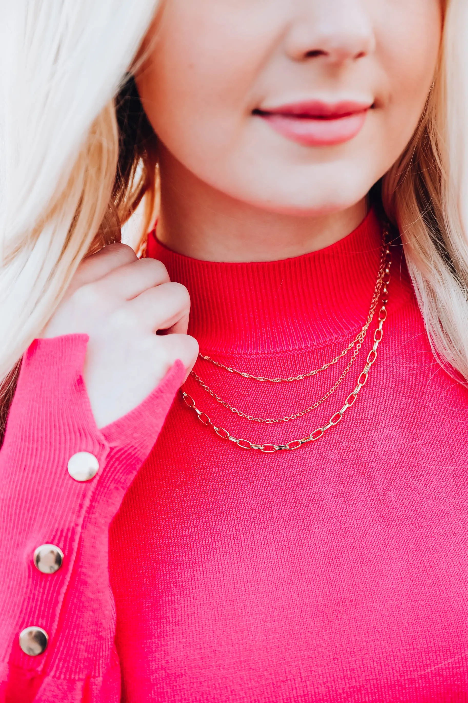 Level Up Layered Necklace - Gold