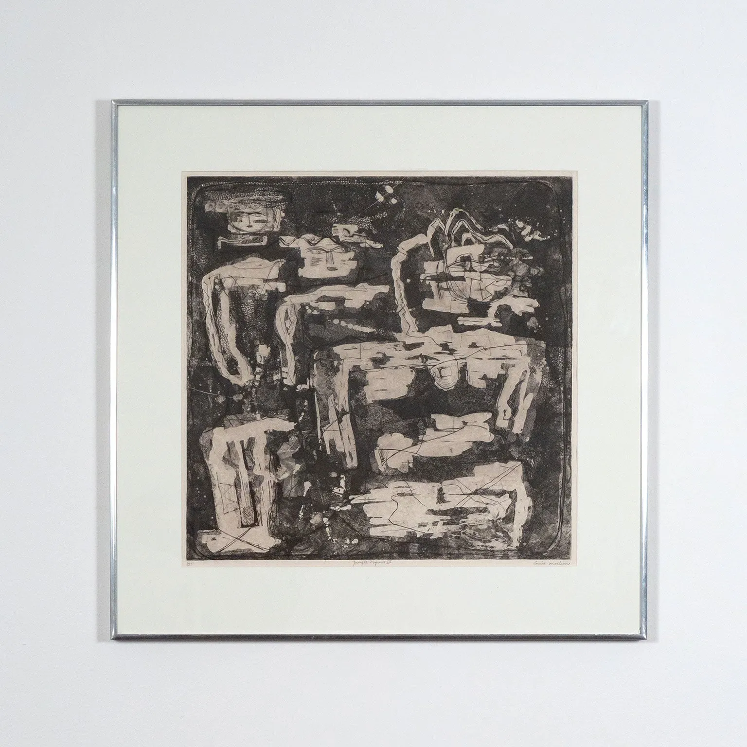 LOUISE NEVELSON "JUNGLE FIGURES III" ETCHING, 1953-1955
