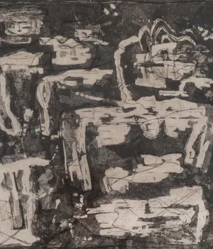 LOUISE NEVELSON "JUNGLE FIGURES III" ETCHING, 1953-1955
