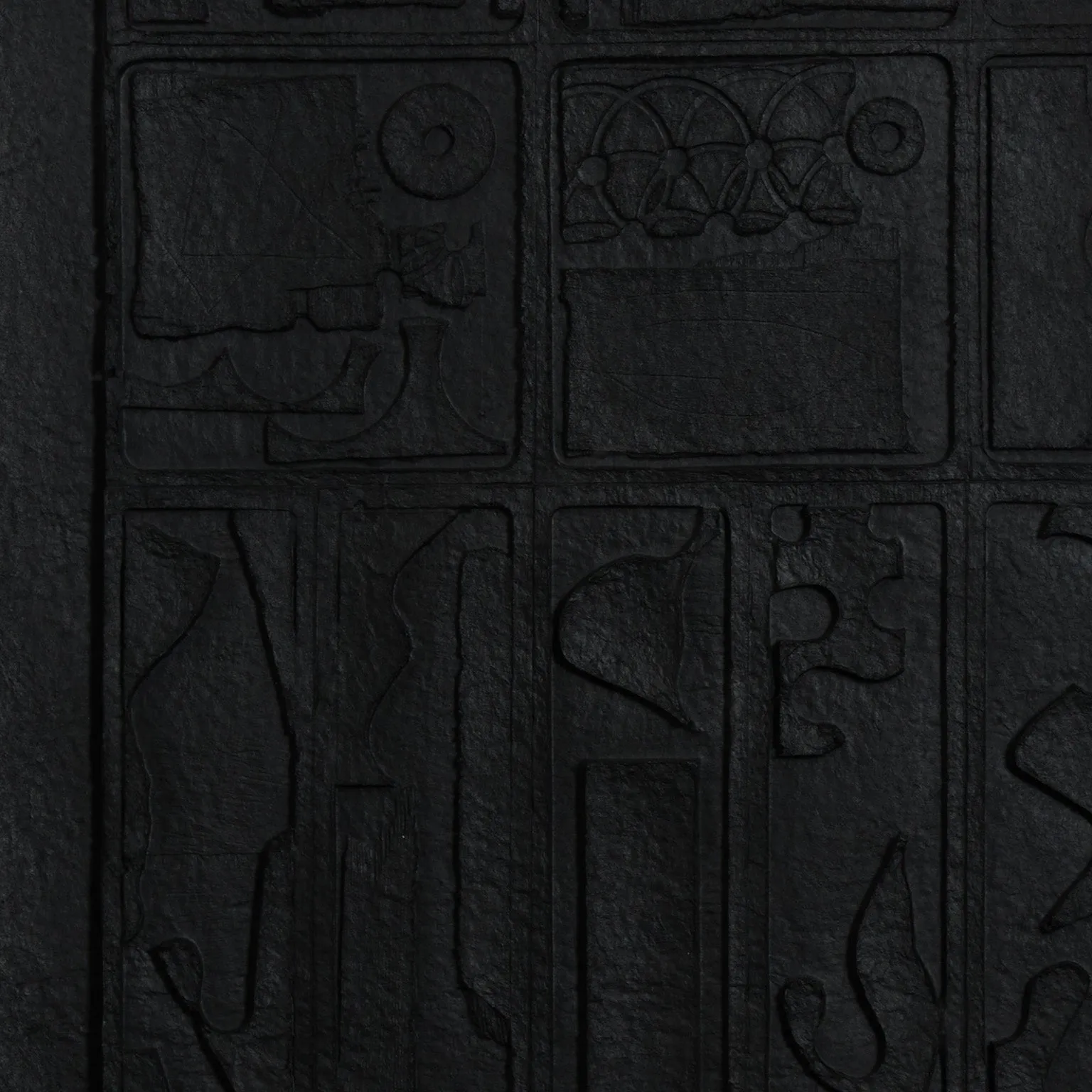 LOUISE NEVELSON "MOON GARDEN" CAST PAPER RELIEF, 1976