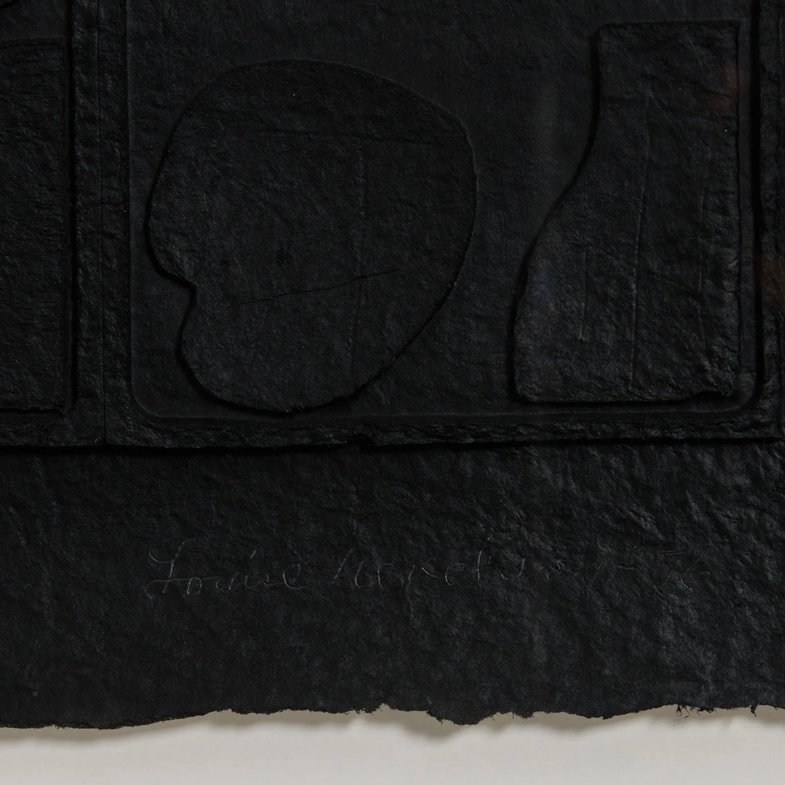 LOUISE NEVELSON "MOON GARDEN" CAST PAPER RELIEF, 1976