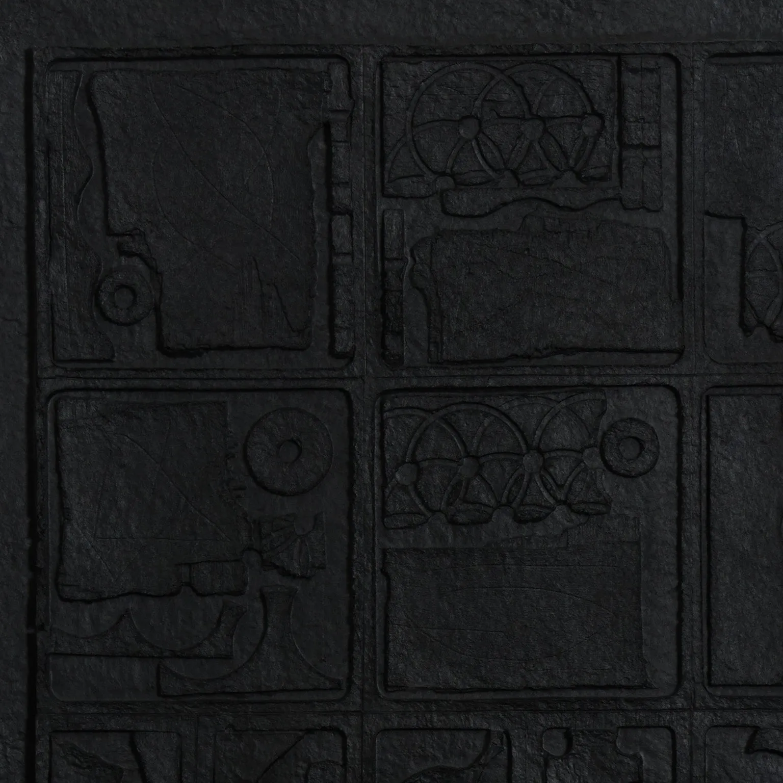 LOUISE NEVELSON "MOON GARDEN" CAST PAPER RELIEF, 1976