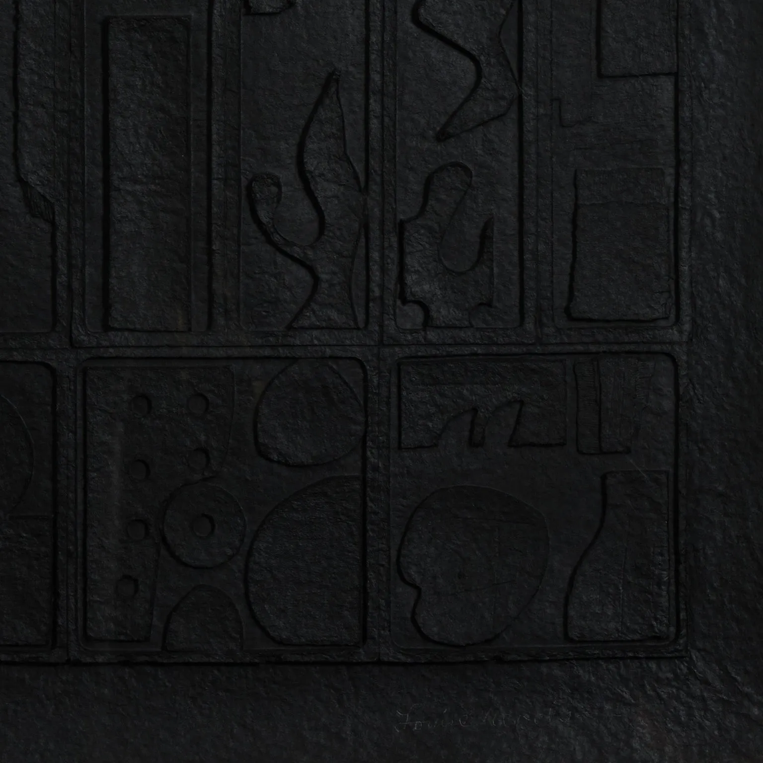 LOUISE NEVELSON "MOON GARDEN" CAST PAPER RELIEF, 1976