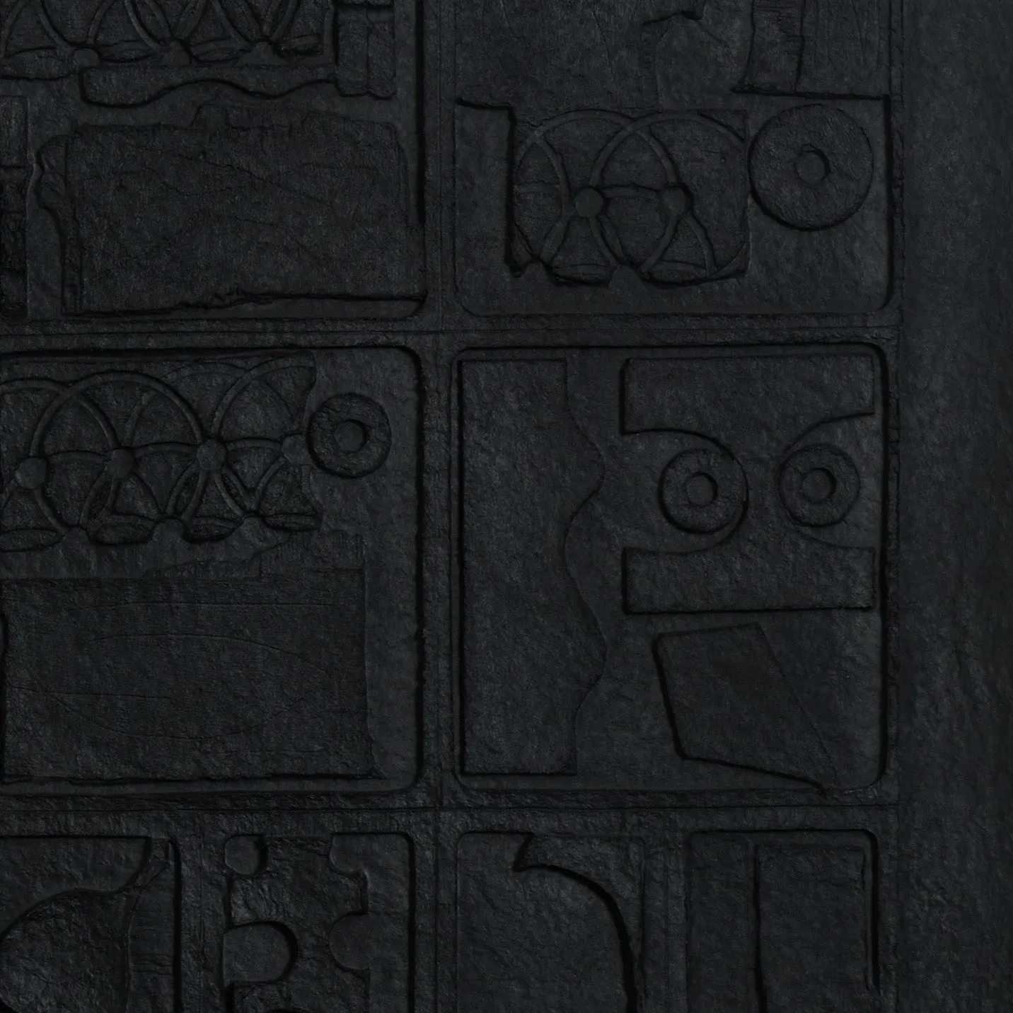 LOUISE NEVELSON "MOON GARDEN" CAST PAPER RELIEF, 1976