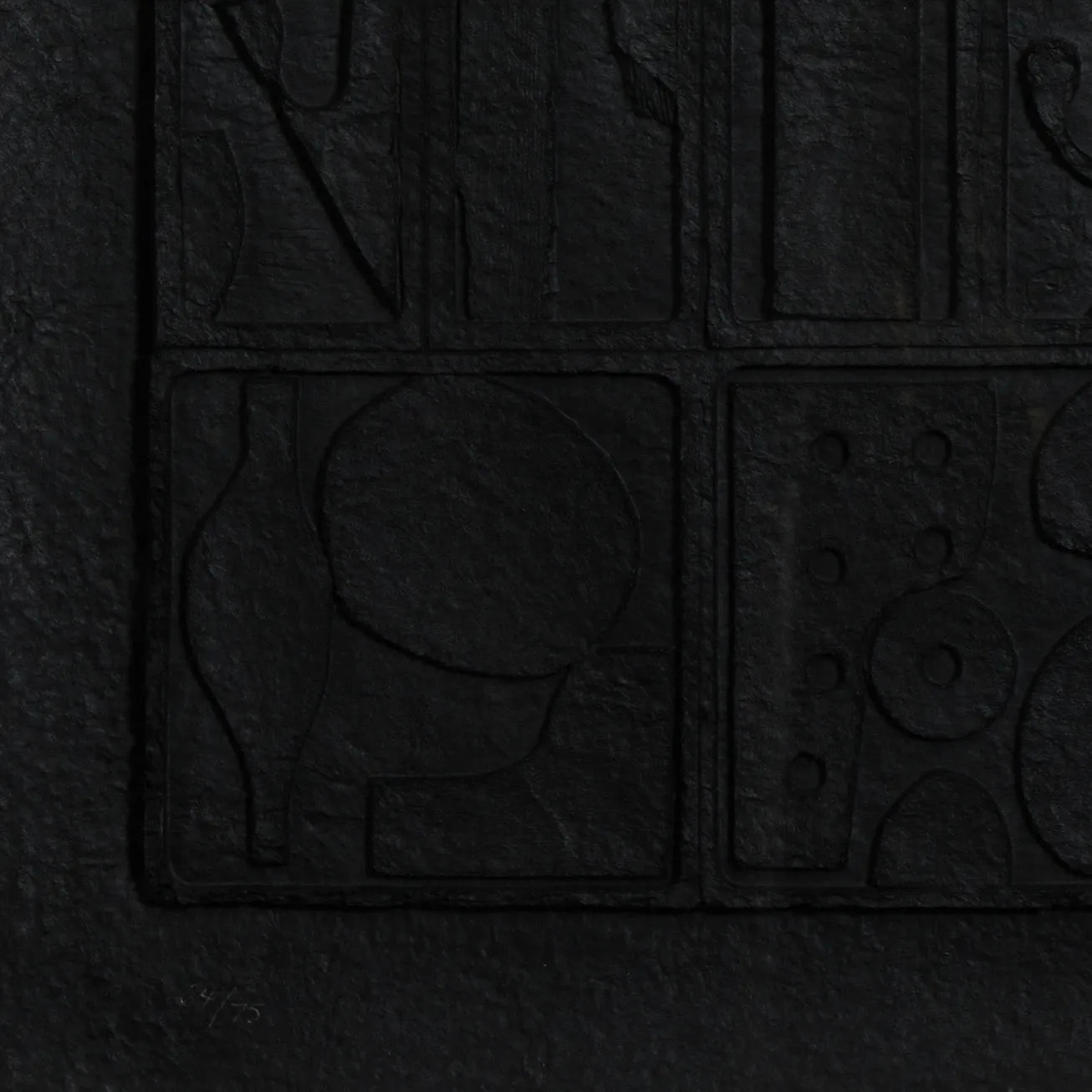 LOUISE NEVELSON "MOON GARDEN" CAST PAPER RELIEF, 1976