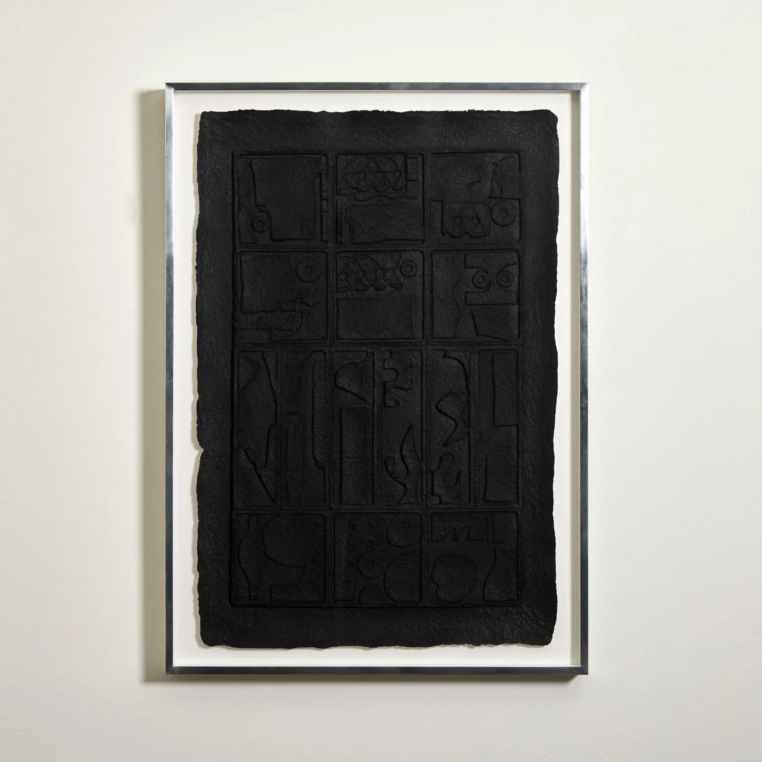 LOUISE NEVELSON "MOON GARDEN" CAST PAPER RELIEF, 1976