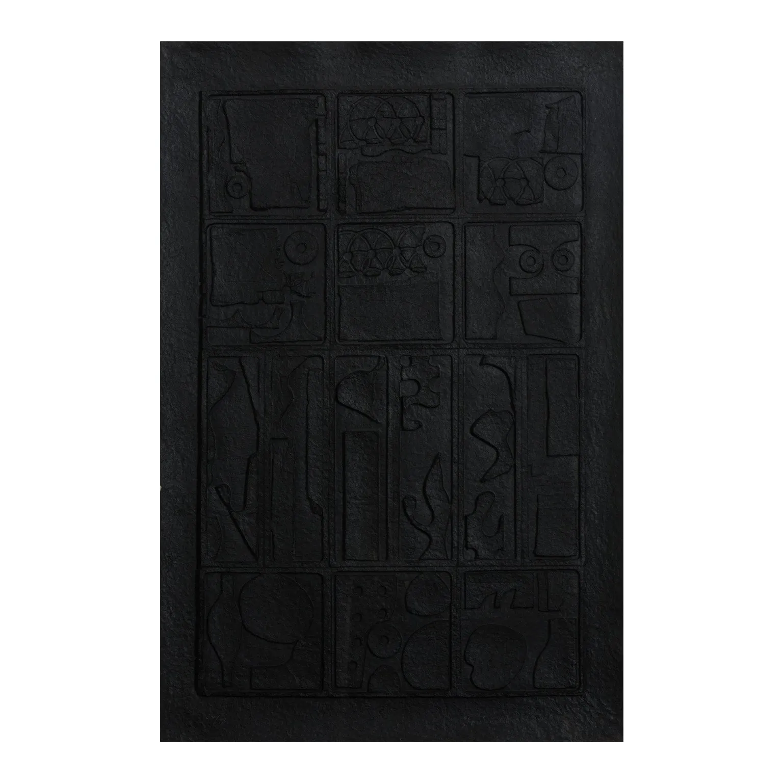 LOUISE NEVELSON "MOON GARDEN" CAST PAPER RELIEF, 1976