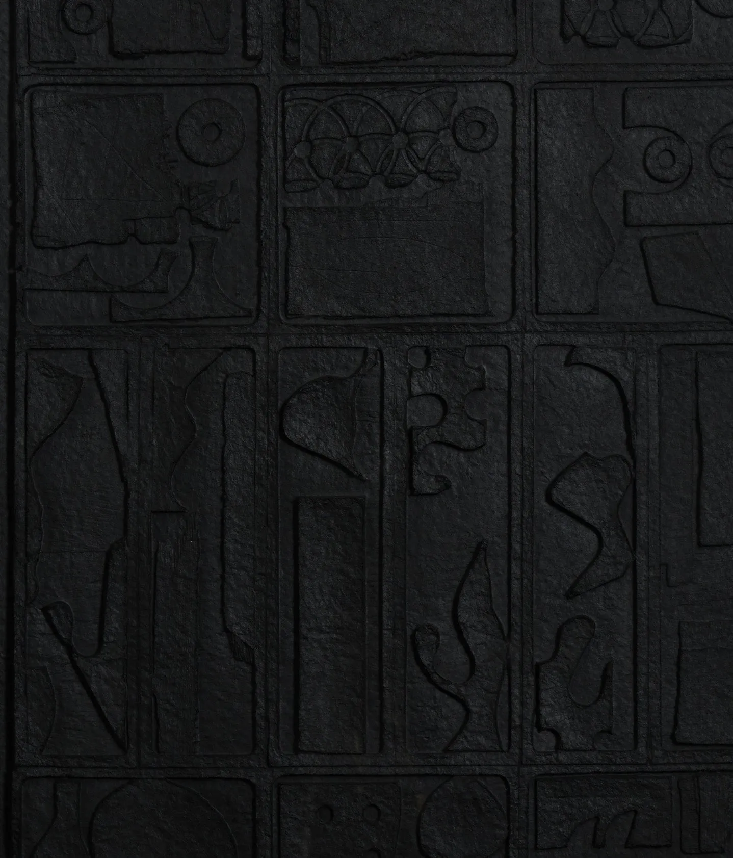 LOUISE NEVELSON "MOON GARDEN" CAST PAPER RELIEF, 1976