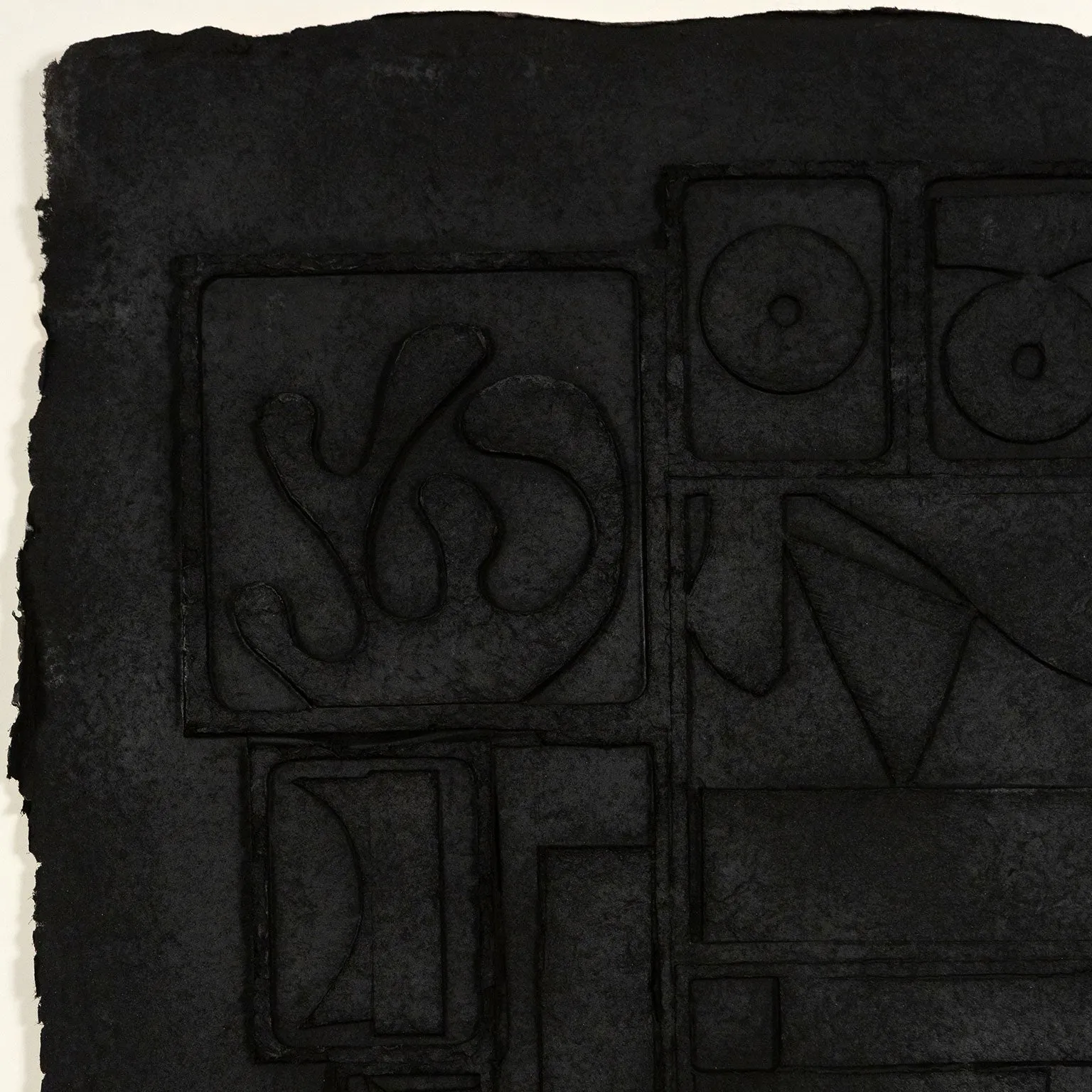 LOUISE NEVELSON "NIGHTSCAPE" CAST PAPER RELIEF, 1975