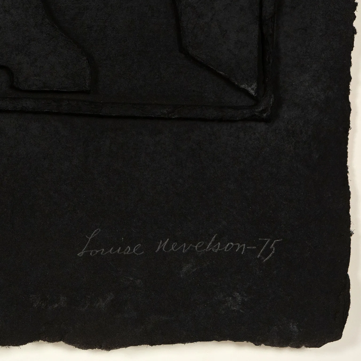 LOUISE NEVELSON "NIGHTSCAPE" CAST PAPER RELIEF, 1975
