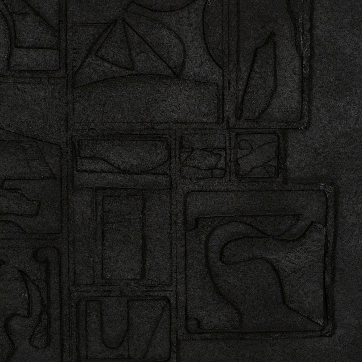 LOUISE NEVELSON "NIGHTSCAPE" CAST PAPER RELIEF, 1975