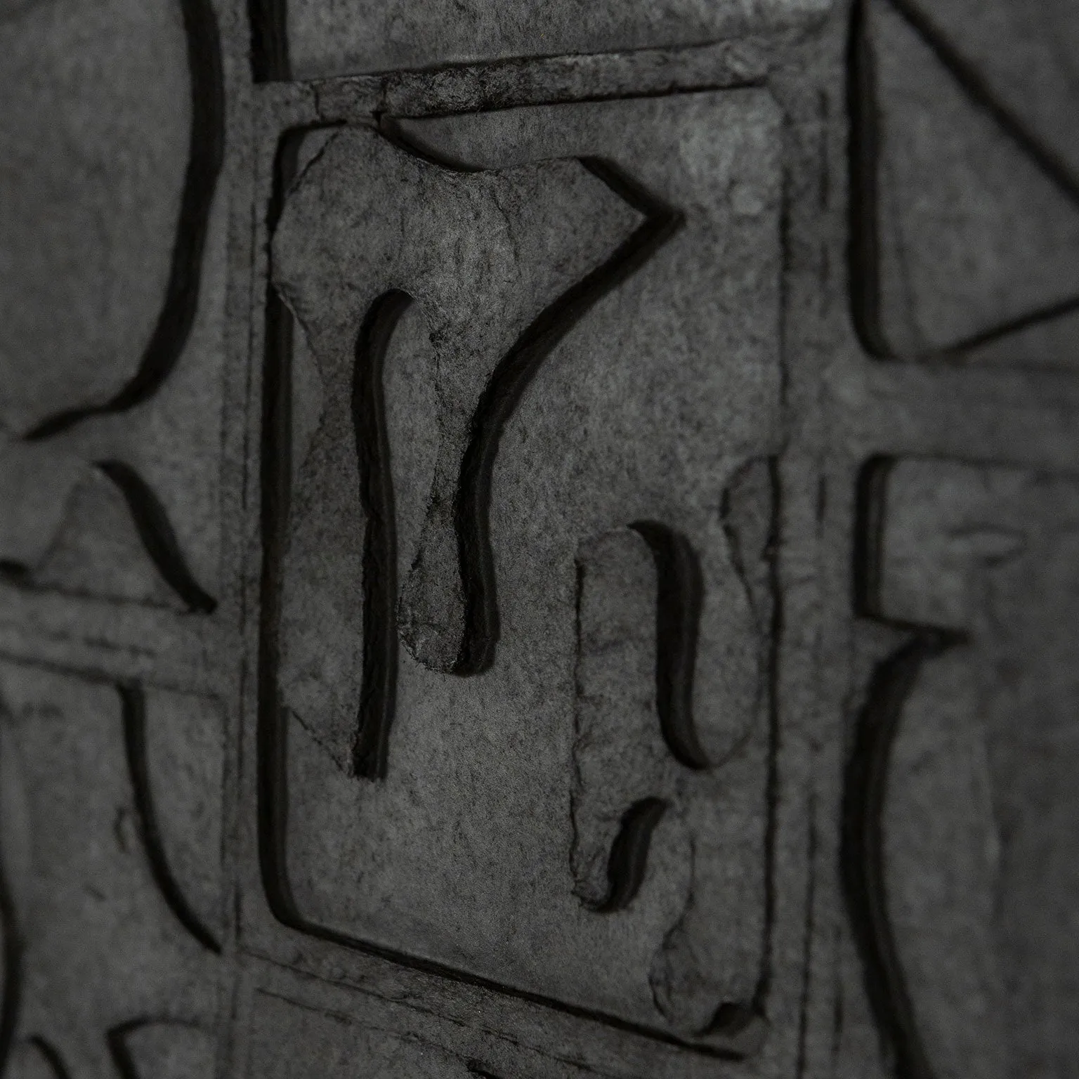 LOUISE NEVELSON "NIGHTSCAPE" CAST PAPER RELIEF, 1975