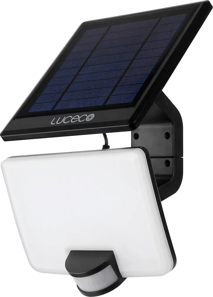 Luceco LEXSF15B40 Solar Guardian Floodlight with PIR Sensor & Detachable Solar Panel 15W 1500lm 4000K