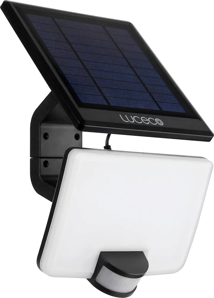Luceco LEXSF15B40 Solar Guardian Floodlight with PIR Sensor & Detachable Solar Panel 15W 1500lm 4000K
