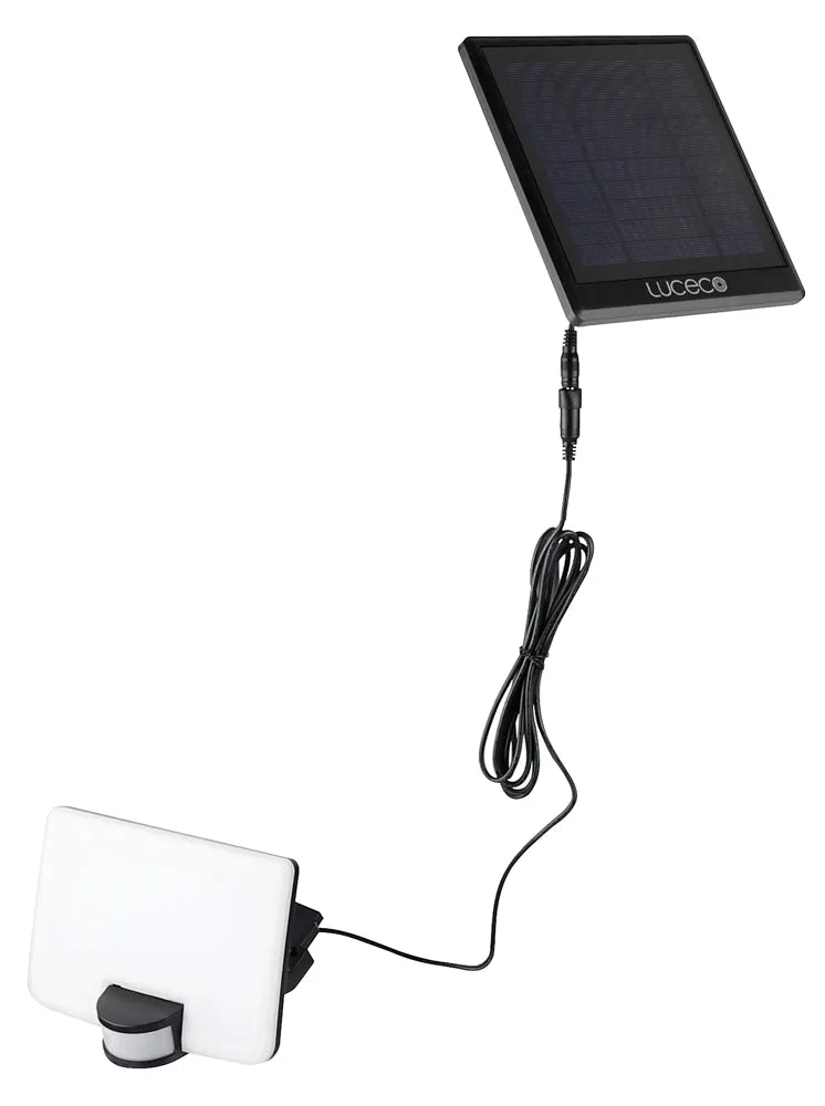 Luceco LEXSF15B40 Solar Guardian Floodlight with PIR Sensor & Detachable Solar Panel 15W 1500lm 4000K