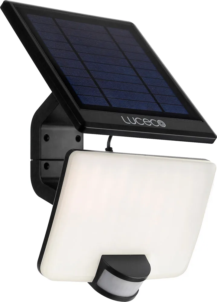 Luceco LEXSF15B40 Solar Guardian Floodlight with PIR Sensor & Detachable Solar Panel 15W 1500lm 4000K