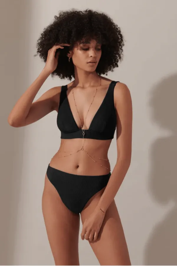 Lucerne High-Waist Bikini Brief - Black