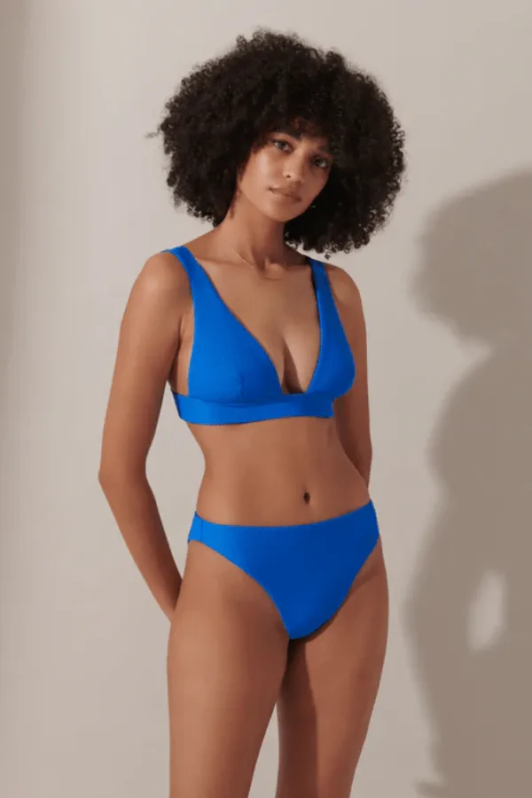 Lucerne High-Waist Bikini Brief - Blue