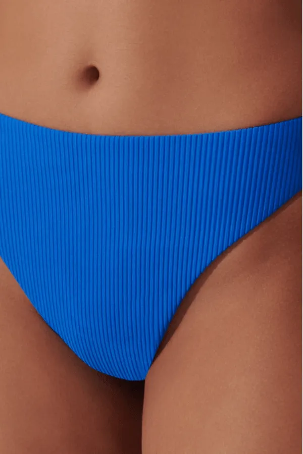 Lucerne High-Waist Bikini Brief - Blue