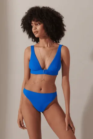 Lucerne High-Waist Bikini Brief - Blue