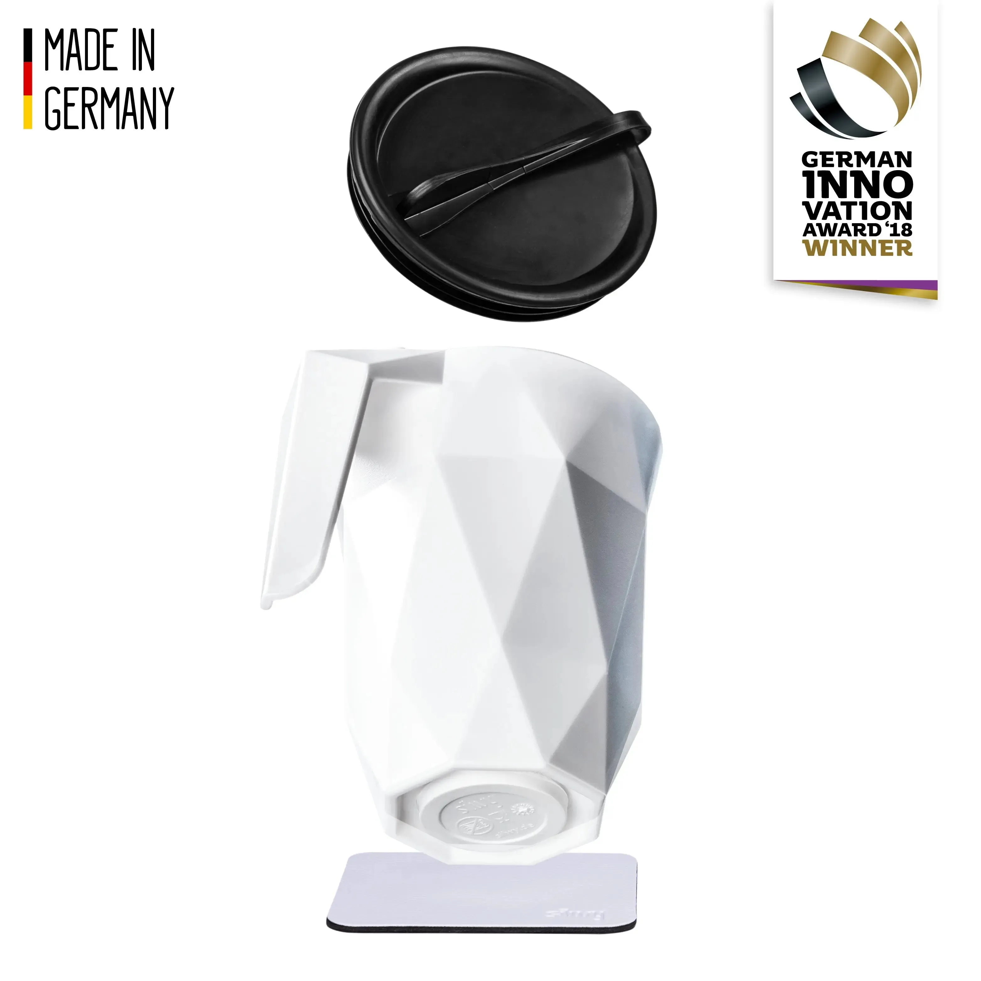 Magnetic TO GO Handle Cup WHITE by Silwy