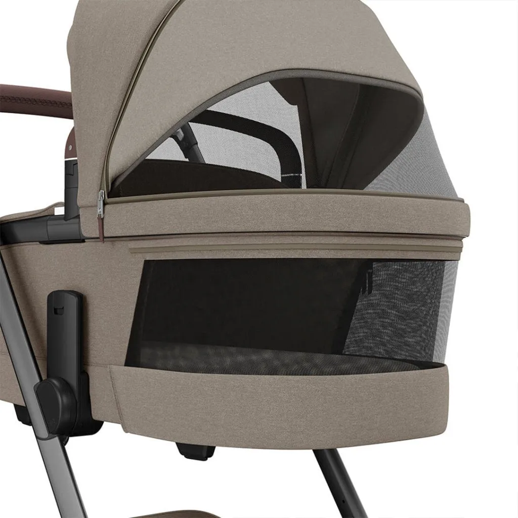 MAXI COSI FAME 10 Piece 360 PRO2 Pushchair Premium Travel System - Twillic Truffle (Black Wheel)