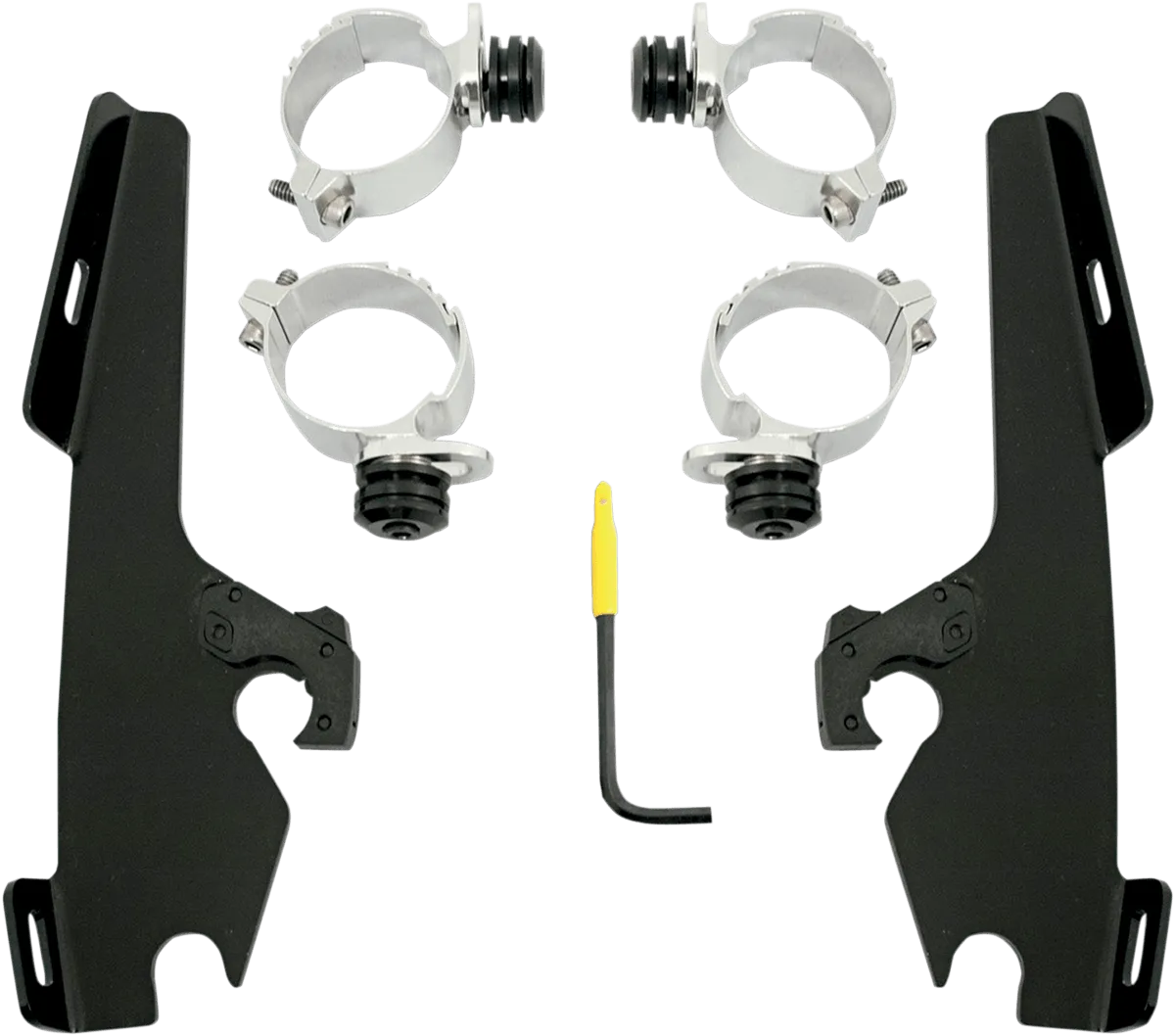 Memphis Shades MEB2017 No-Tool Trigger-Lock Mount Kit for Memphis Shades Fats/Slim Windshields - Black